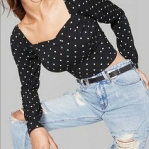 NWT Wild Fable long sleeve crop top Sz.M